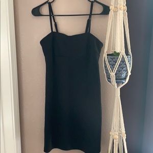 black mini dress